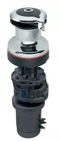 Harken 70 Electric Self-Tailing Radial Chrome Winch — 3 Speed, 12 V, Vertical