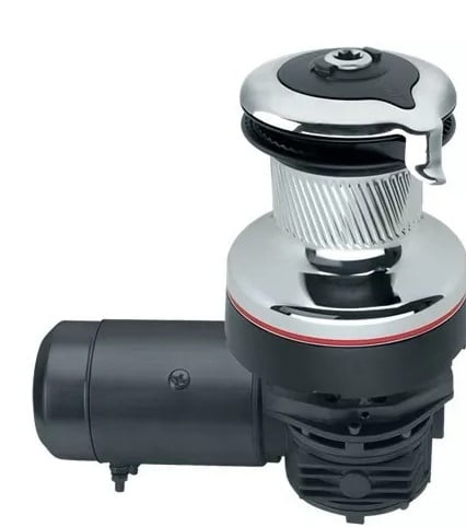Harken 70 Electric Self-Tailing Radial Chrome Winch — 3 Speed, 24 V, Horizontal