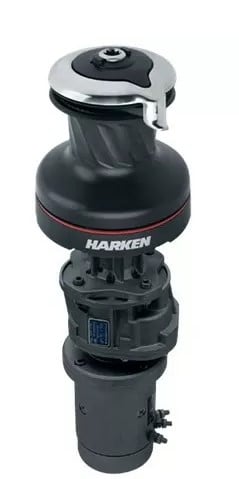 Harken 80 Electric Self-Tailing Radial Aluminum Winch — 2 Speed, 12 V, Vertical