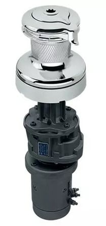 Harken 60 Electric Self-Tailing Radial All-Chrome Winch — 2 Speed, 24 V, Vertical