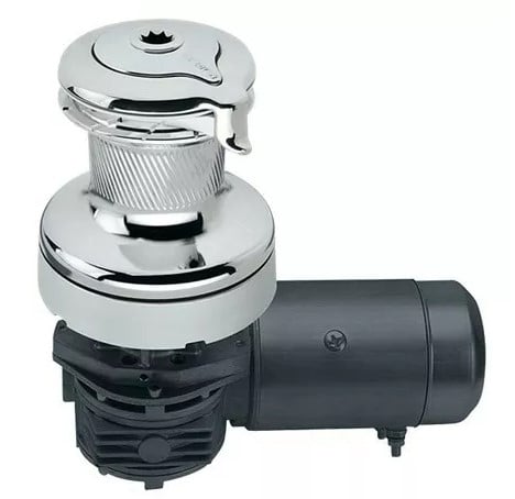 Harken 60 Electric Self-Tailing Radial All-Chrome Winch — 2 Speed, 24 V, Horizontal