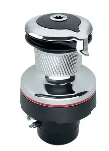 Harken 500 UniPower Radial Chrome Winch — 24 V withDual Function Control Box