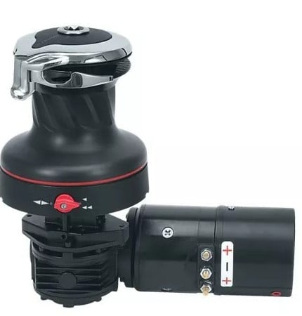 Harken 60 Electric Self-Tailing Rewind Radial Aluminum Winch — Reverse Speed, 24 V