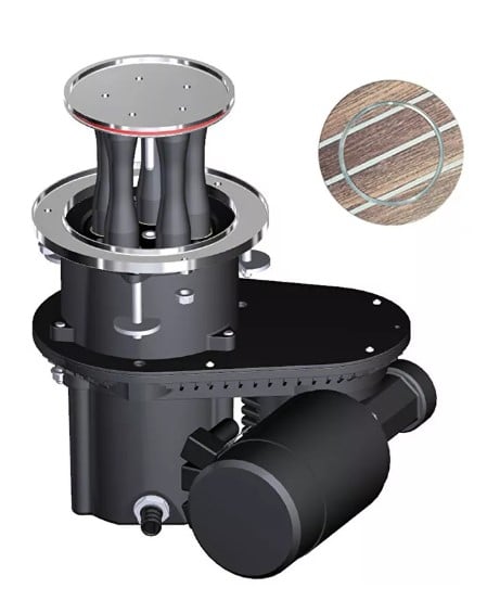 Harken 600 CLR Custom Top Electric Mooring Winch - 24 V Horizontal, Dual Function Control