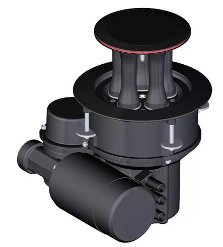 Harken 1200 CLR Aluminum Electric Mooring Winch - 12 V Horizontal, Left Mount, Dual