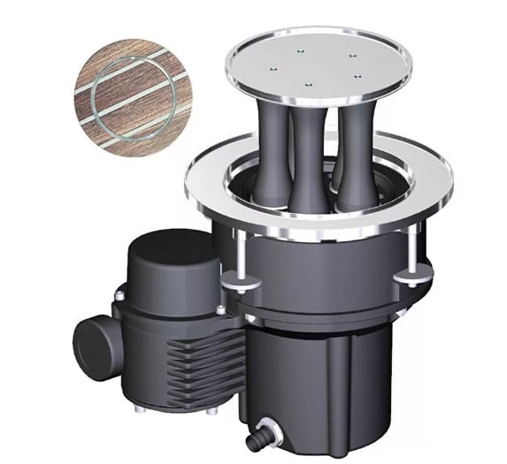 Harken 1200 CLR Custom Top Electric Mooring Winch - 24 V Horizontal, Dual Function Control