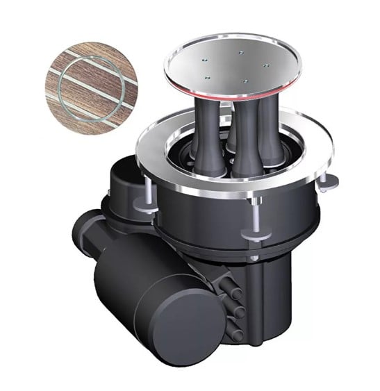 Harken 1200 CLR Custom Top Electric Mooring Winch - 12 V Horizontal, Left Mount, Dual