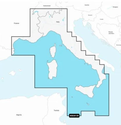 Garmin Navionics+™ Mediterranean Sea, Central &amp; West - NSEU012R | microSD™/SD™ and One-year Subscription
