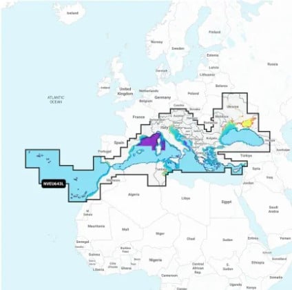 Garmin Vision+ Mediterranean & Black Sea - (chart code NVEU643L) microSD/SD