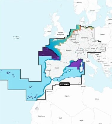 Garmin Vision+ Europe, Central & West - (chart code NVEU646L) microSD/SD card