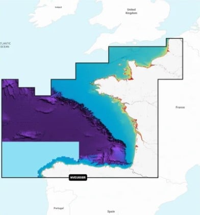Garmin Vision+ Bay of Biscay - (chart code NVEU008R) microSD/SD card and 1-year