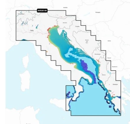 Garmin Vision+ Italy, Adriatic Sea - (chart code NVEU014R) microSD/SD card
