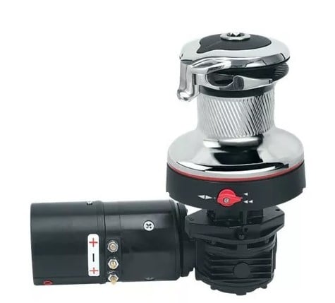 Harken 60 Electric Self-Tailing Rewind Radial Chrome Winch — Reverse Speed, 24