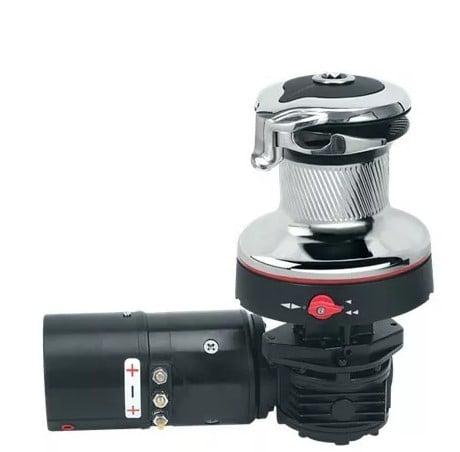 Harken 60 Electric Self-Tailing Rewind Radial Chrome Winch — Reverse Speed, 12