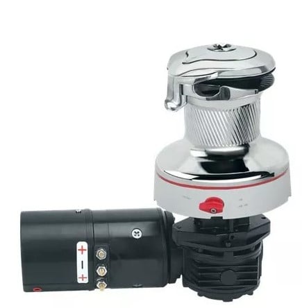 Harken 46 Electric Self-Tailing Rewind Radial All-Chrome Winch — Reverse Speed, 12