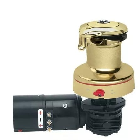 Harken 46 Electric Self-Tailing Rewind Radial Bronze Winch — Reverse Speed, 12
