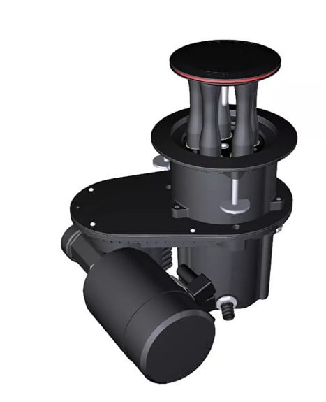 Harken 600 CLR Aluminum Electric Mooring Winch - 24 V Horizontal, Left Mount, Dual