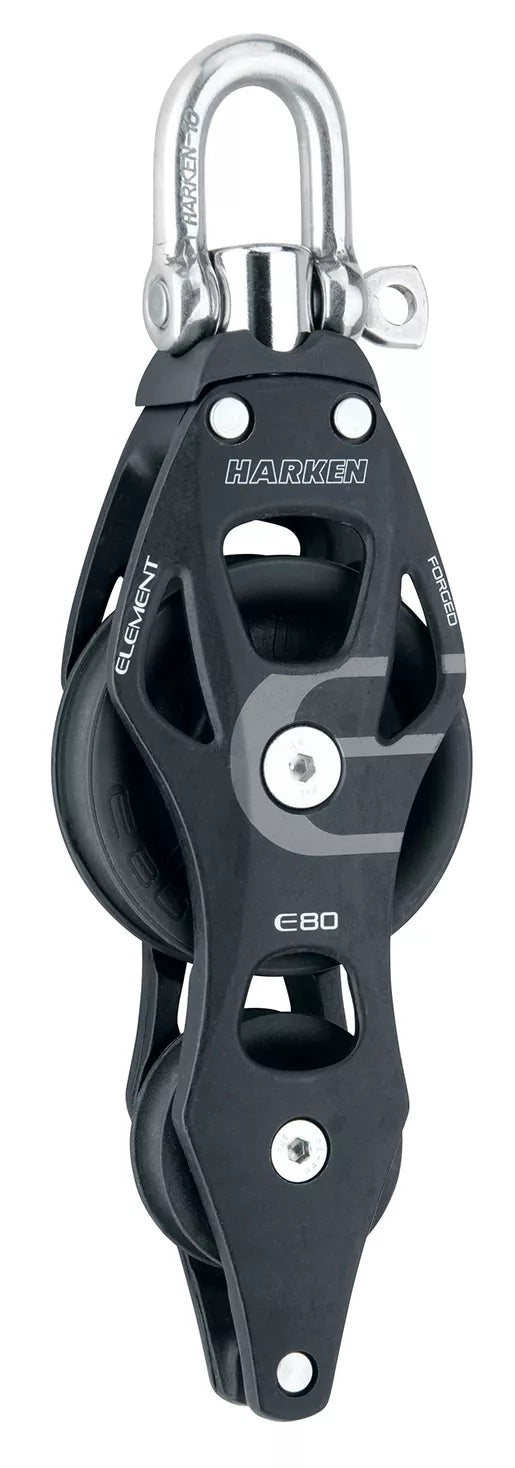 Harken 80 mm Element Fiddle Swivel Block with Becket