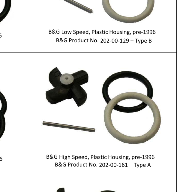 B&G Paddlewheel spares high speed for 31 mm plastic