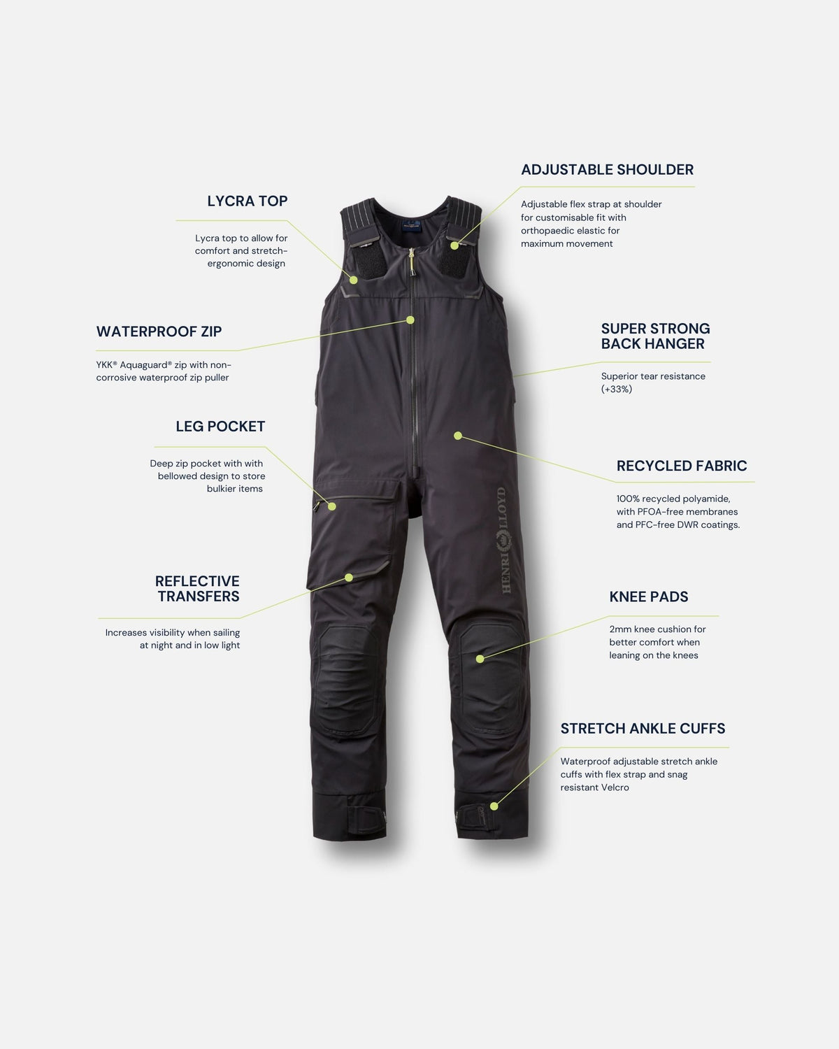 Women's Dynamic Salopettes - Black