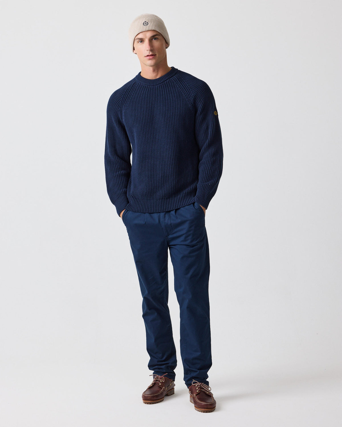 Golant Ribbed Crew - Navy Blue