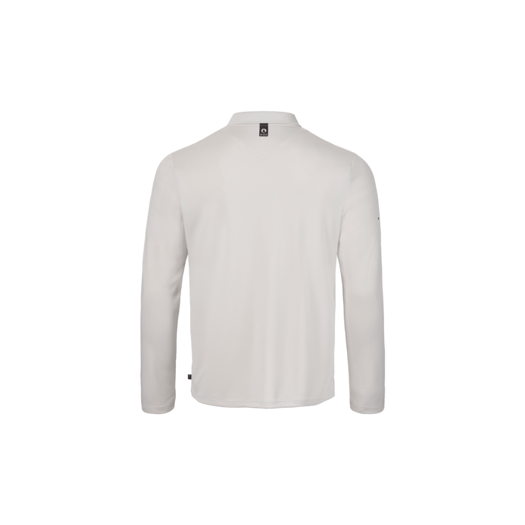 Musto Men's Evo Crew Sunblock Long-Sleeve Polo — Platinum