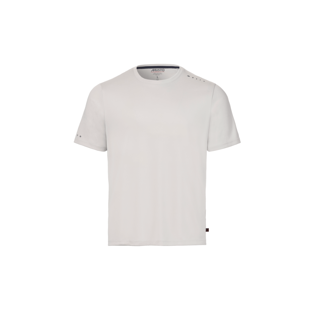 Musto Men's Evo Crew Sunblock Short-Sleeve T-Shirt — Platinum