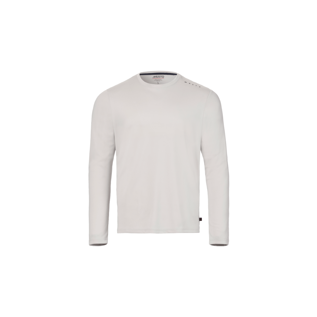 Musto Men's Evo Crew Sunblock Long-Sleeve T-Shirt — Platinum