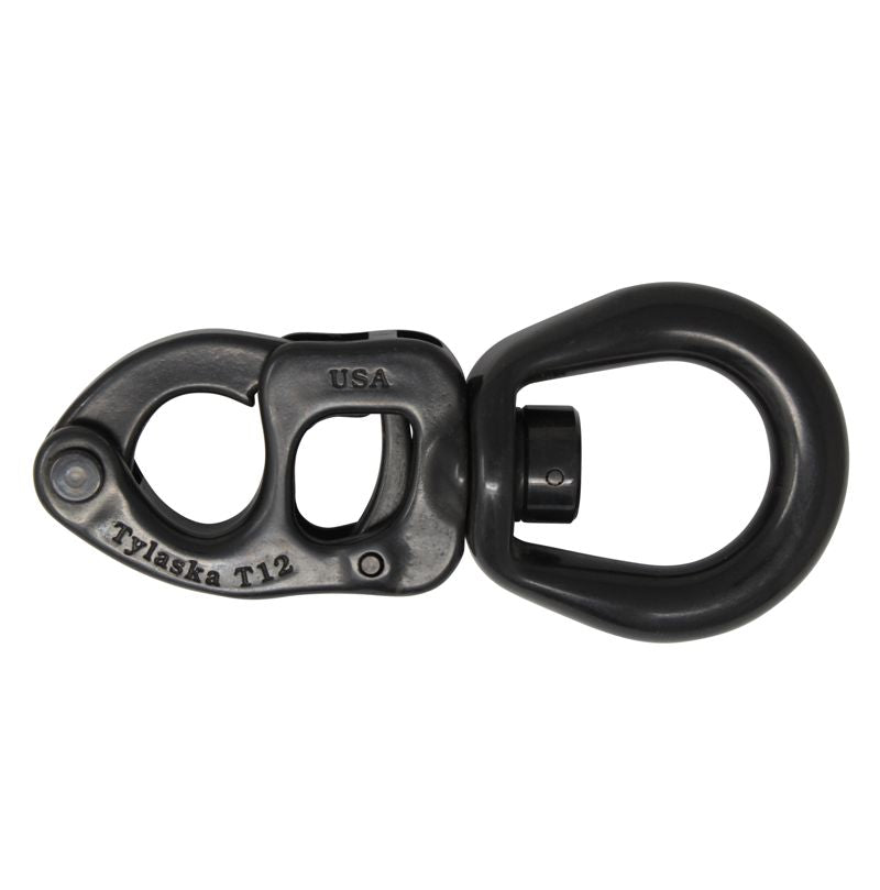 Tylaska T12 LARGE BAIL SNAP SHACKLE - BLACK OXIDE FINISH