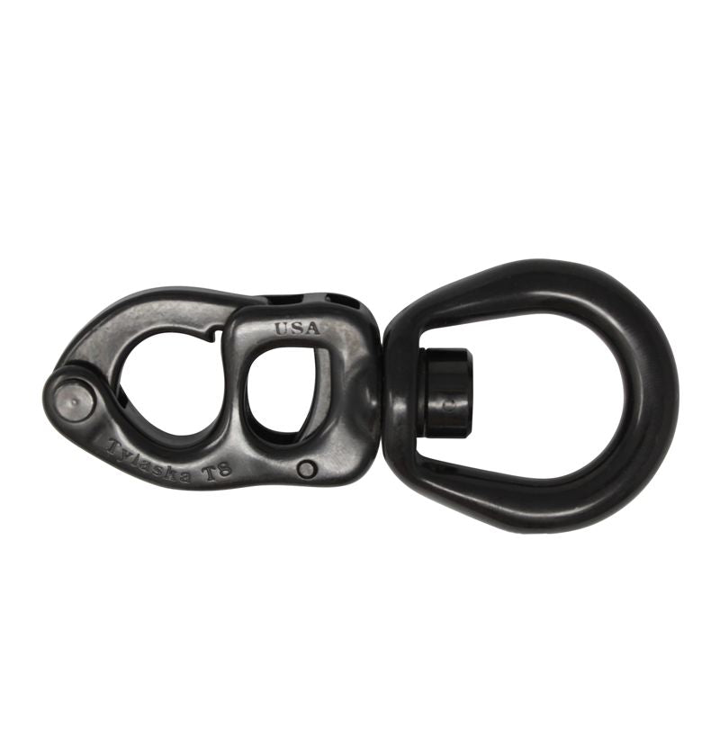 Tylaska T8 LARGE BAIL SNAP SHACKLE - BLACK OXIDE FINISH