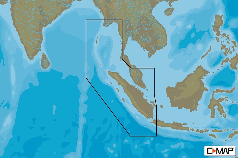 C-MAP AS-Y208 : Singapore  West Thailand  Andaman Is