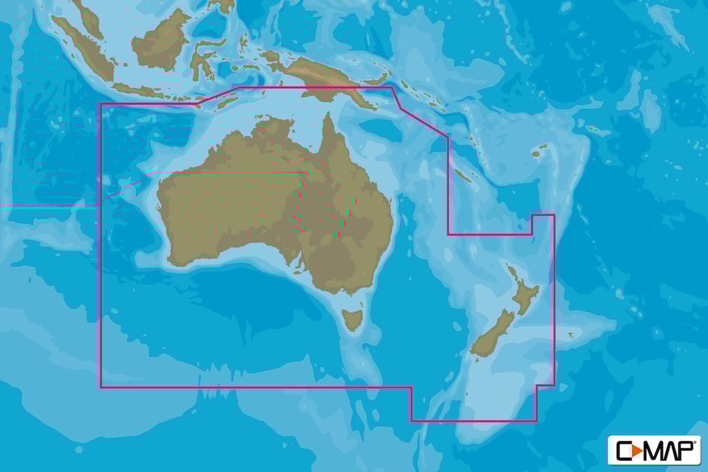 C-MAP AU-Y060 MAX-N+ C: AUSTRALIA COASTAL CONTINENTAL : Oceania - Continental