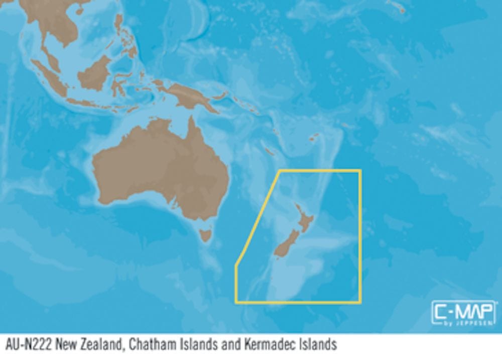 C-MAP AU-Y222 : New Zealand  Chatham I. and Kermadec I.