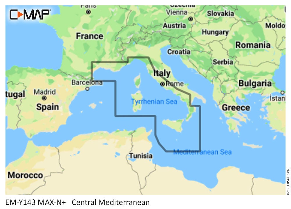 C-MAP CENTRAL MEDITERRANEAN-MAX-N+