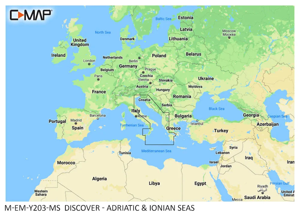 C-MAP Discover Adriatic & Ionian Seas