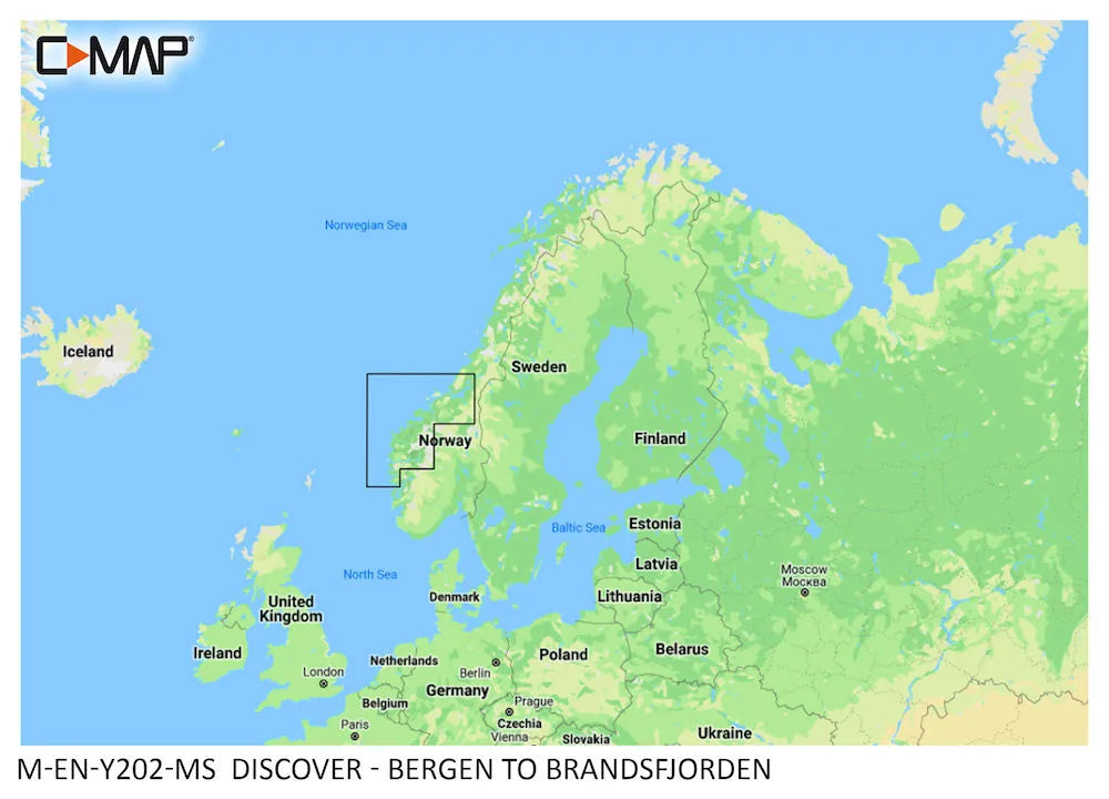 C-MAP Discover Bergen to Brandsfjorden