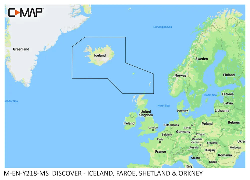 C-MAP Discover Iceland, Faroe, Shetland & Orkney Islands
