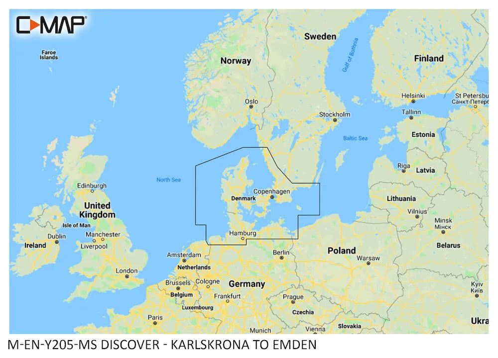 C-MAP Discover Karlskrona to Emden