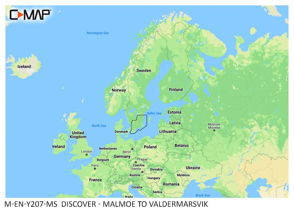 C-MAP Discover Malmö to Valdermarsvik