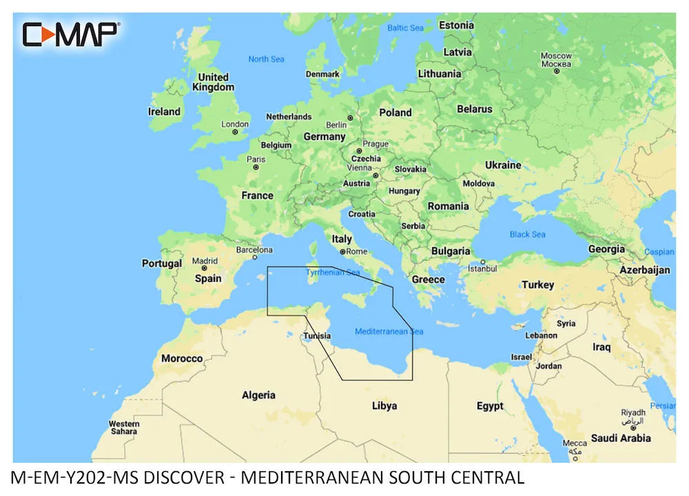C-MAP Discover Mediterranean South Central
