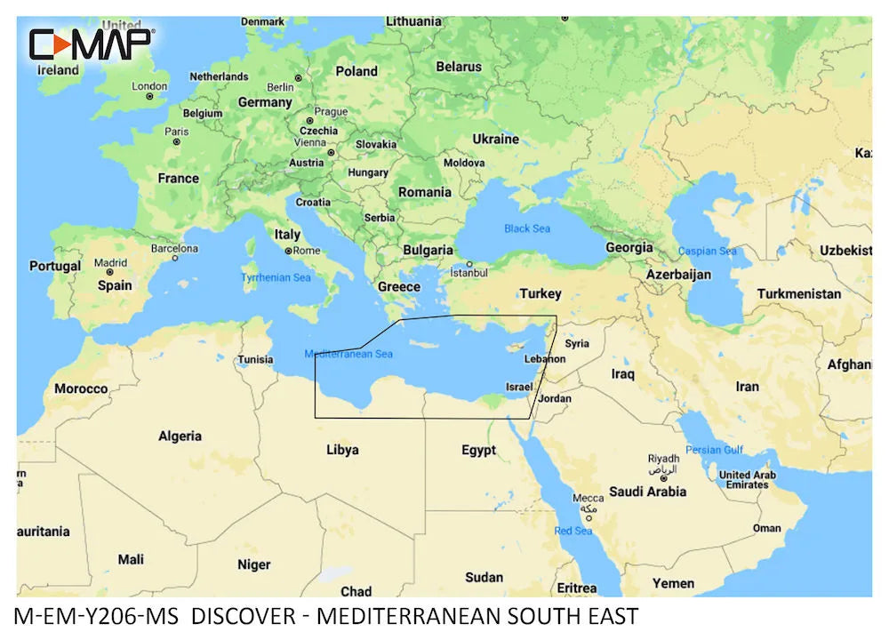 C-MAP Discover Mediterranean South East