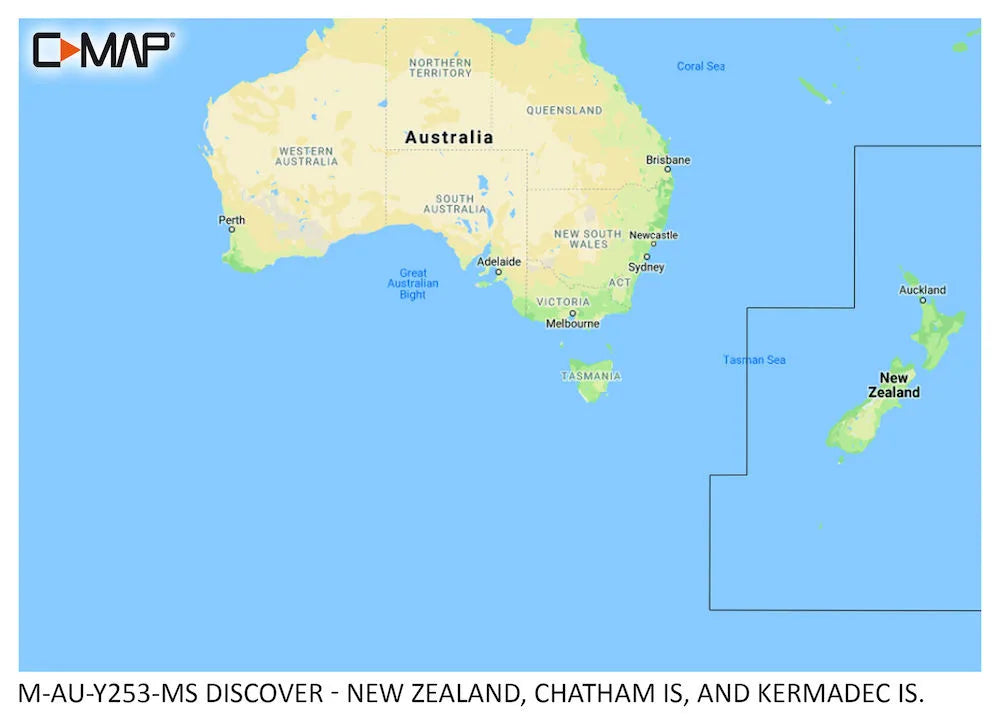 C-MAP Discover NEW ZEALAND, CHATHAM, Kermadec