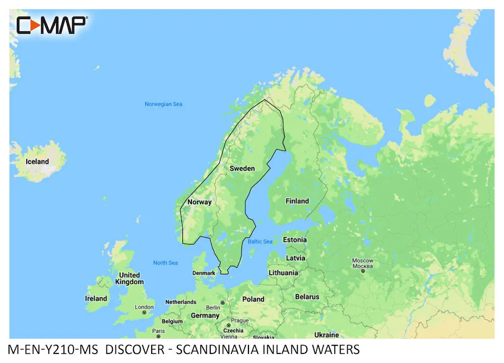 C-MAP Discover Scandinavia Inland Waters