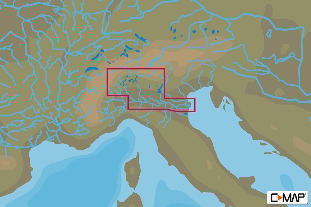 C-MAP EM-N040 - Italian Lakes And Po River - MAX-N-European-Local