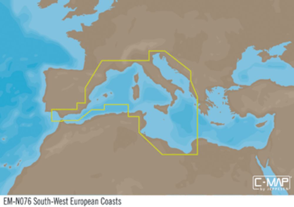 C-MAP EM-Y076 : Südwestliche Küsten Europas