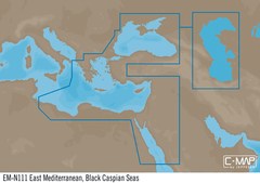 C-MAP EM-Y111 E-Mediterranean, Black Caspian S. MAX-N+ -European-Wide