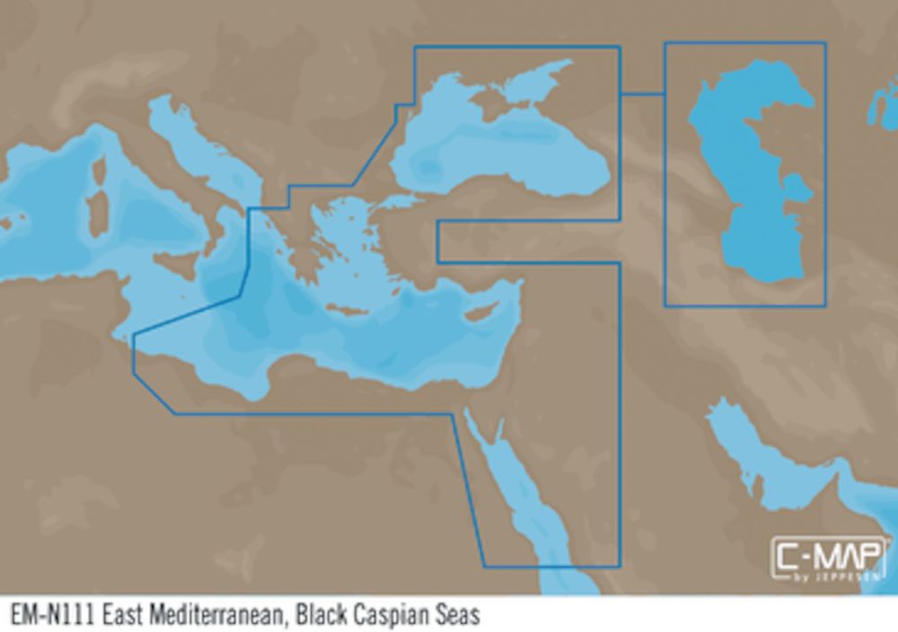 C-MAP EM-Y111 : Östliches Mittelmeer Schwarzes und Kaspisches Meer