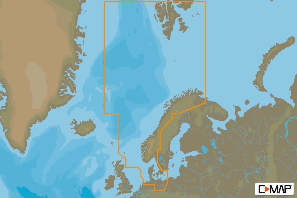 C-MAP EN-D300 - North Sea And Denmark - 4D - European - Wide