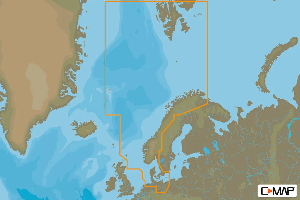 C-MAP EN-N300 - North Sea And Denmark - MAX-N - European - Wide