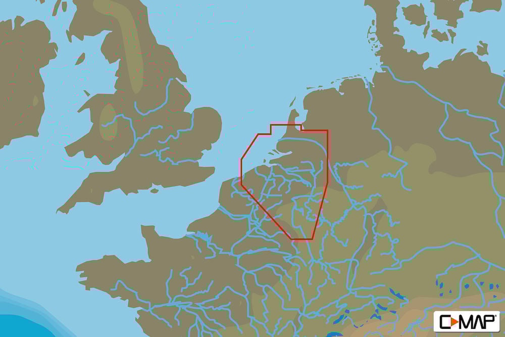 C-MAP EN-N330 : MAX-N L: BELGIUM IN:NIEUWPOORT TO AMSTERDAM : Freshwaters West Europe - Local